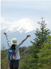 美しい景色を眺めながら、のんびり下山