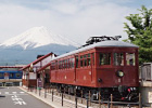 起点の河口湖駅からの富士